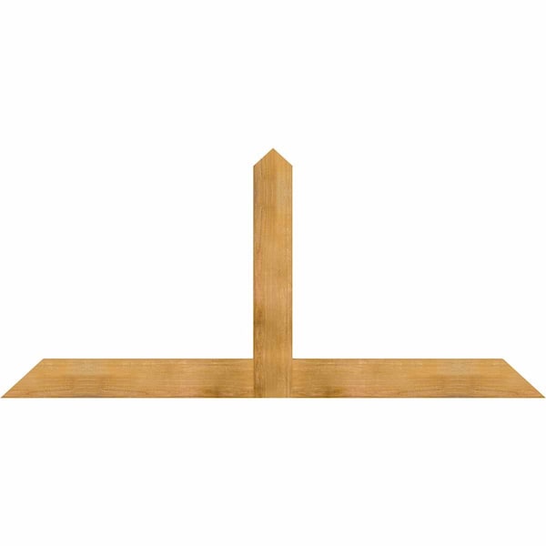 Ekena Millwork Portland Rough Sawn Timber Gable Bracket, Western Red Cedar, 84"W x 38"H x 2"D x 6"F, 11/12 Pitch GBW084X38X0206POR00RWR - main